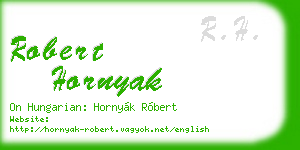 robert hornyak business card